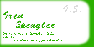 iren spengler business card